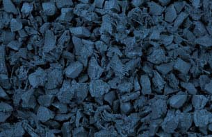 Carribean Blue Rubber Mulch - Click for closeup view in separate window.