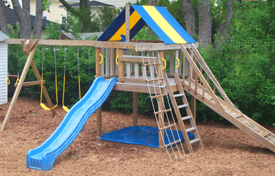 swing sets with jungle fort